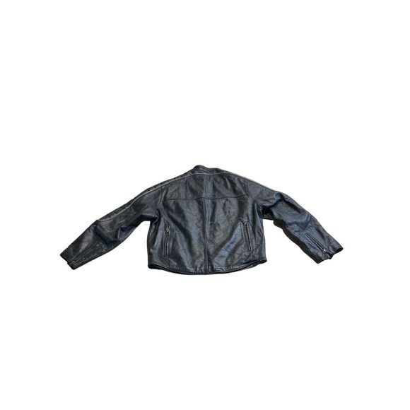 Vintage Schott Leather Jacket i500 Formula One Racing Black Coat - Picture 2 of 6